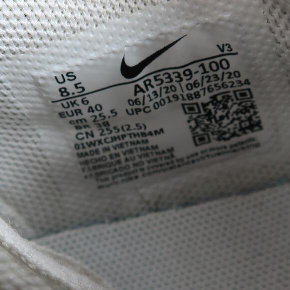 Nike Shoes Womens 8.5 Air Force 1 Sage Low Triple White Casual Sneaker Platform - Picture 7 of 15